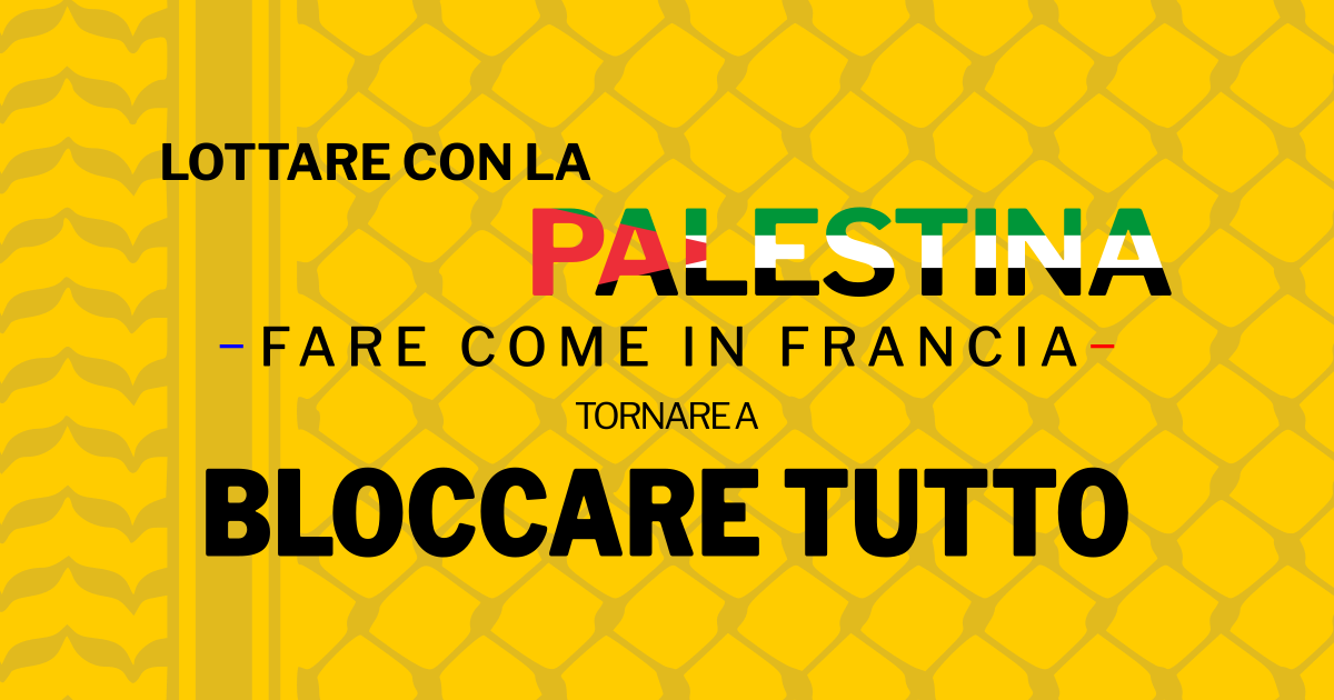 Lottare con la Palestina, fare come in Francia, tornare a bloccare tutto